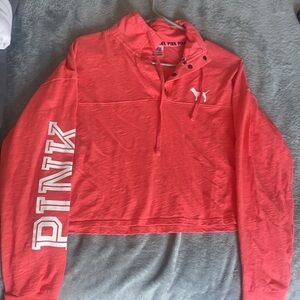 PINK Crop Pullover